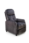 Fotoliu Recliner tapitat cu stofa, Filipo II Velvet Negru, l64xA84xH103 cm