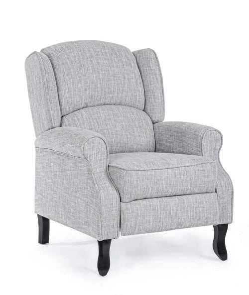 Fotoliu Recliner tapitat cu stofa Maila Gri, l79xA82xH103,5 cm