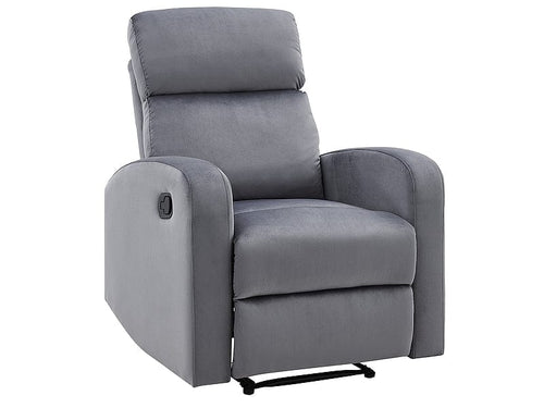 Fotoliu Recliner tapitat cu stofa, Marte Velvet Gri, l75xA89xH100 cm