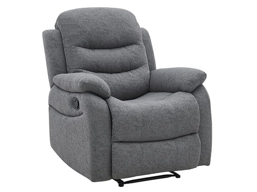 Fotoliu Recliner tapitat cu stofa, Neville Gri, l72xA80xH101 cm