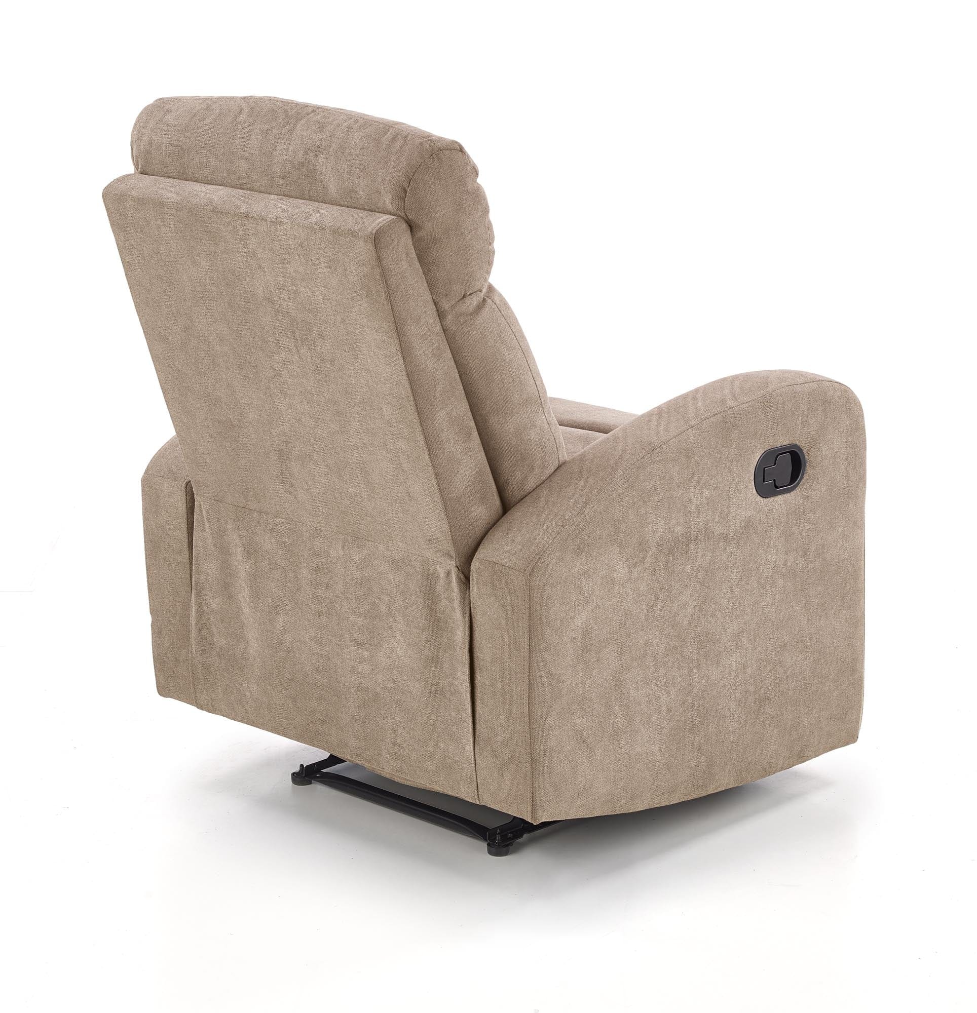 Fotoliu Recliner tapitat cu stofa, Osmond 1S Bej, l75xA95xH100 cm (4)