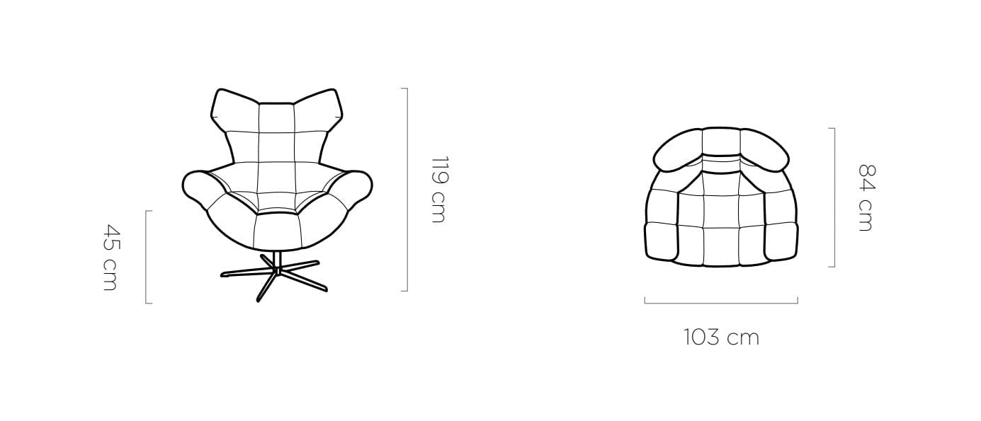 Fotoliu rotativ tapitat Sensiv, l103xA84xH119 cm (2)