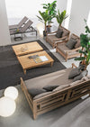 Fotoliu fix pentru gradina / terasa, din lemn de tec, cu perne detasabile, Bali Grej / Natural, l90xA90xH81 cm (6)