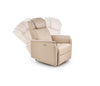 Fotoliu Recliner cu mecanism electric, tapitat cu piele ecologica Parade Crem, l75xA94xH103 cm (2)