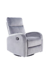 Fotoliu Recliner tapitat cu stofa Oleda Velvet Gri, l72xA80xH101 cm