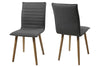 Set 2 scaune din lemn tapitate Karla Light Grey/Dark Oak