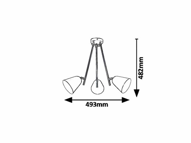 Lustra Alder 5376 Negru / Auriu (2)