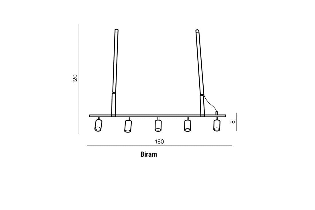 Azzarddo Lustra Biram Negru / Crom, AZ2638