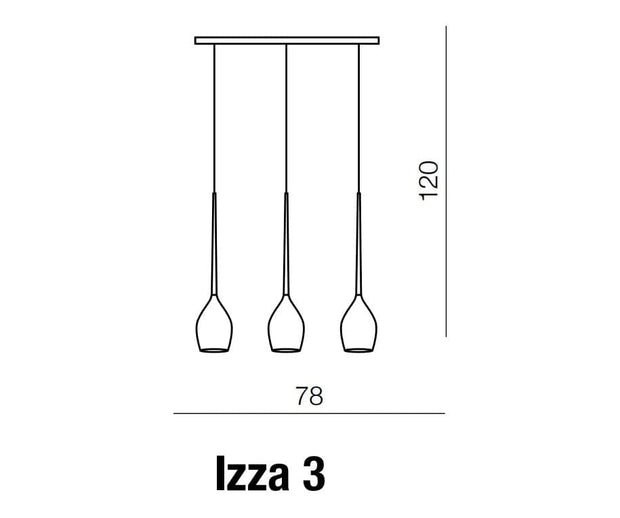 Azzarddo Lustra Izza 3 Amber, AZ2322