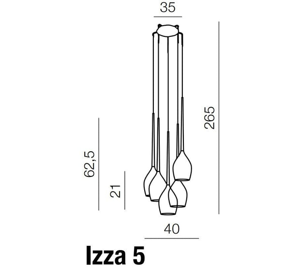 Azzarddo Lustra Izza 5 Olive, AZ1222