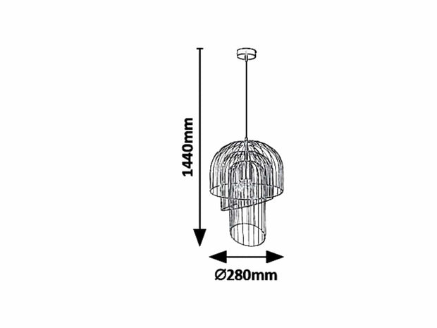 RabaLux Lustra Rowena 6228 Auriu