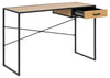 Actona Masa de birou din pal si metal, cu 1 sertar, Seaford Stejar Wild / Negru Mat, L110xl45xH75 cm