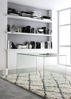 Masa de birou din sticla Iride Transparent, L126xl70xH74 cm (2)