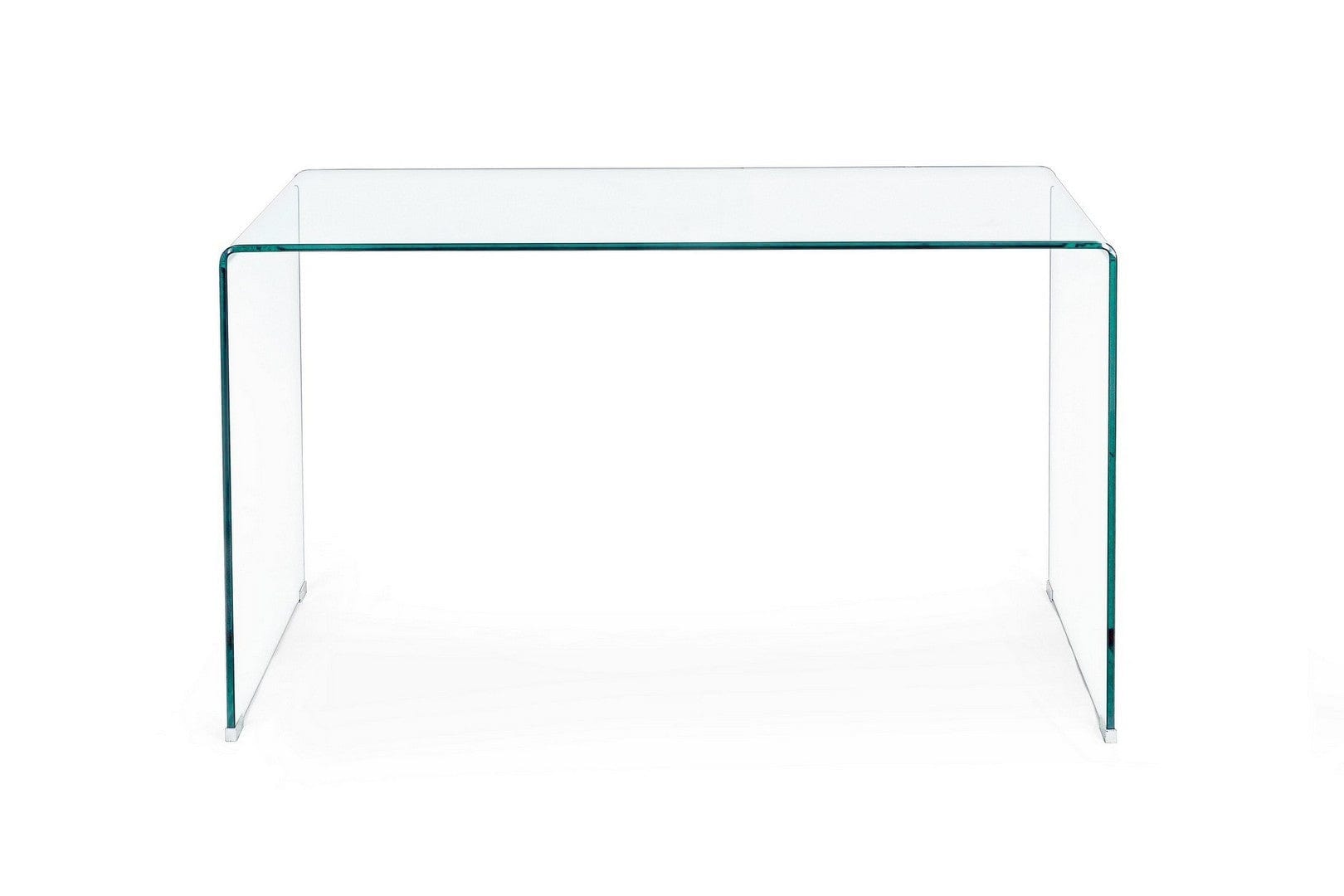 Masa de birou din sticla Iride Transparent, L126xl70xH74 cm (3)