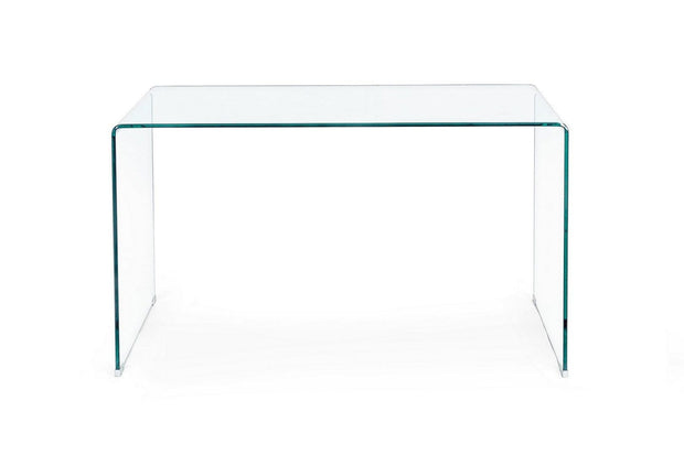 Masa de birou din sticla Iride Transparent, L126xl70xH74 cm (3)