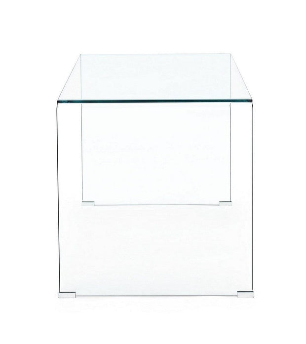 Masa de birou din sticla Iride Transparent, L126xl70xH74 cm (4)
