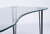Masa de birou din sticla si metal Rondo Transparent / Negru, L120xl60xH74 cm (5)
