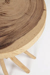 Masa de cafea din lemn de mungur si tec Solidad Large Natural, Ø56xH56 cm (3)