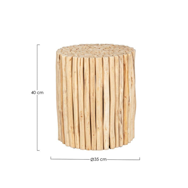 Masa de cafea din lemn de tec Guadalupe Natur, Ø38xH40 cm (1)