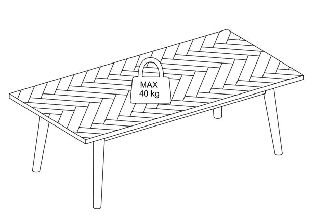 Actona Masa de cafea din lemn si furnir, Dorney Stejar, L140xl70xH45 cm