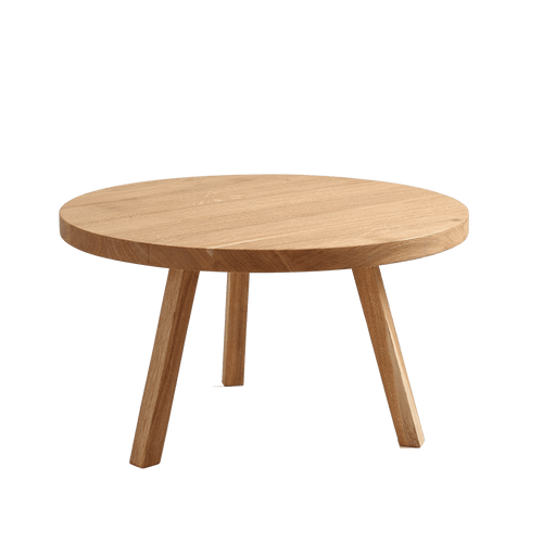 Customform Masa de cafea din lemn, Treben Wood Round Stejar / Natural, Ø80xH45 cm