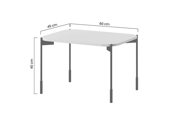 Masa de cafea din MDF si metal, Sonatia Rectangle 60 Burgundy / Negru, L60xl45xH40 cm (4)