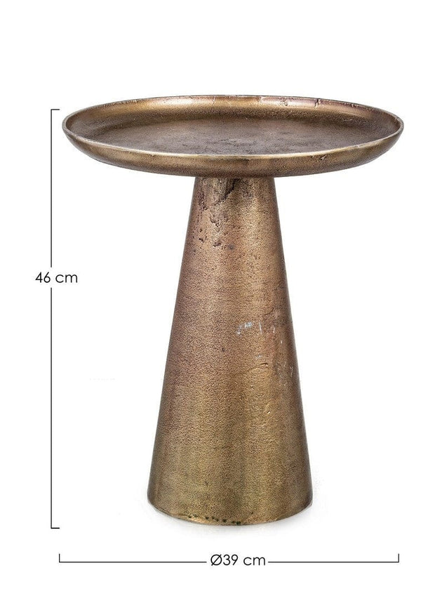 Masa de cafea din metal Kulvir Alama, Ø39xH46 cm (1)