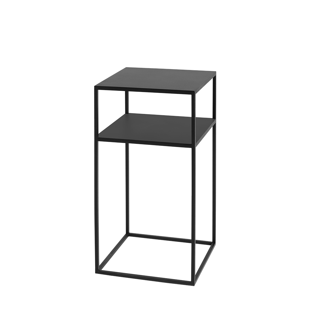 Masa de cafea din metal, Tensio 2 Floor Negru, L30xl30xH60 cm