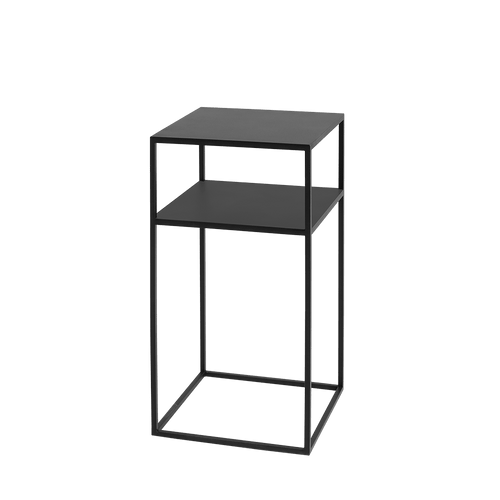 Customform Masa de cafea din metal, Tensio 2 Floor Negru, L30xl30xH60 cm