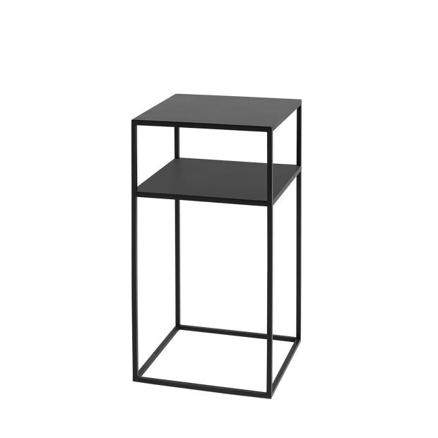 Masa de cafea din metal, Tensio 2 Floor Negru, L30xl30xH60 cm