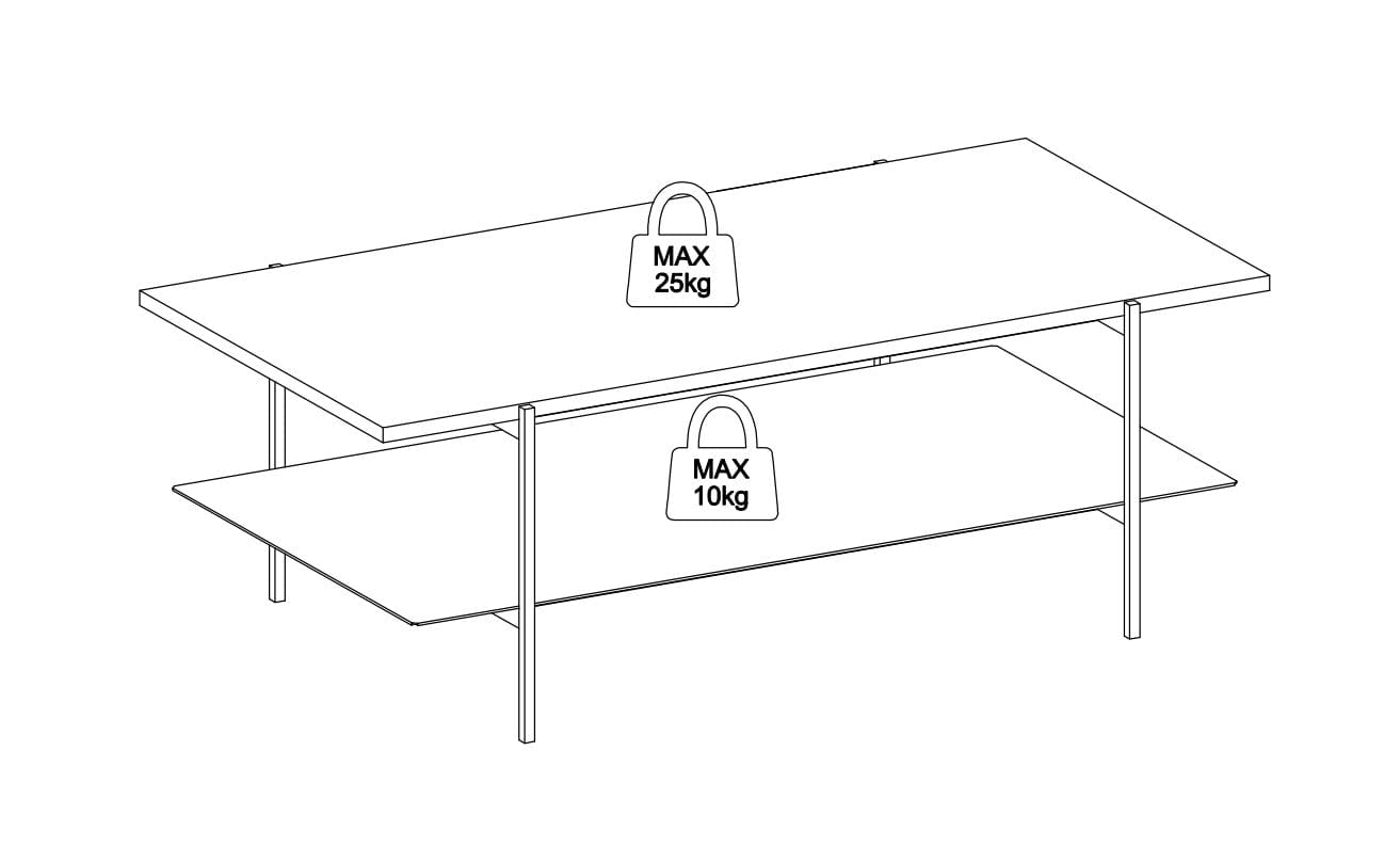 Masa de cafea din pal si metal, Angus Antracit / Negru, L115xl60xH40 cm (10)