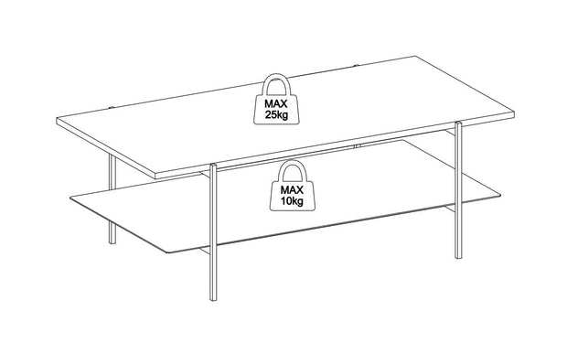 Masa de cafea din pal si metal, Angus Antracit / Negru, L115xl60xH40 cm (10)