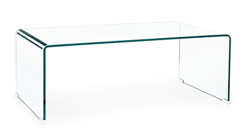 Masa de cafea din sticla, Iride Rectangular Transparent, L120xl60xH43 cm