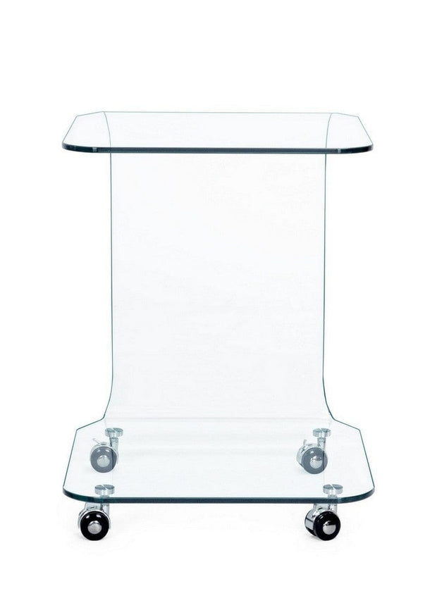 Masa de cafea din sticla, Iride Square Small Transparent, L45xl45xH60 cm (2)