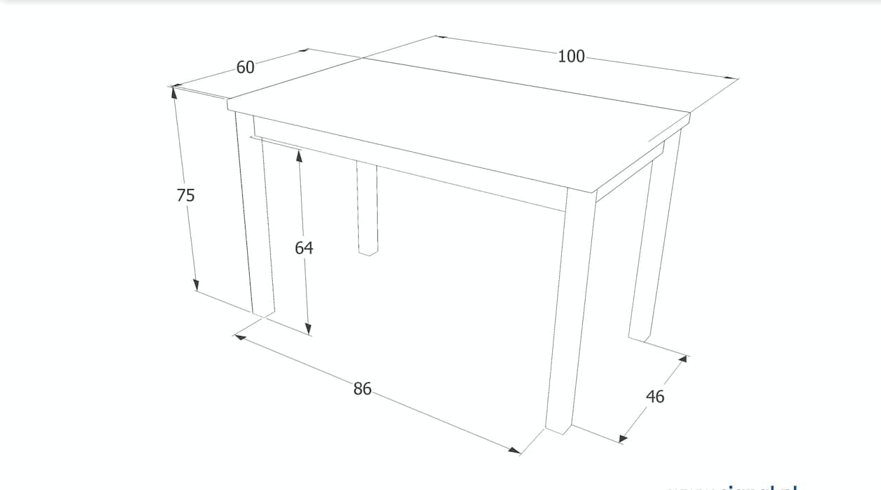 Masa din pal si MDF, Adamaris Medium Alb, L100xl60xH75 cm (2)