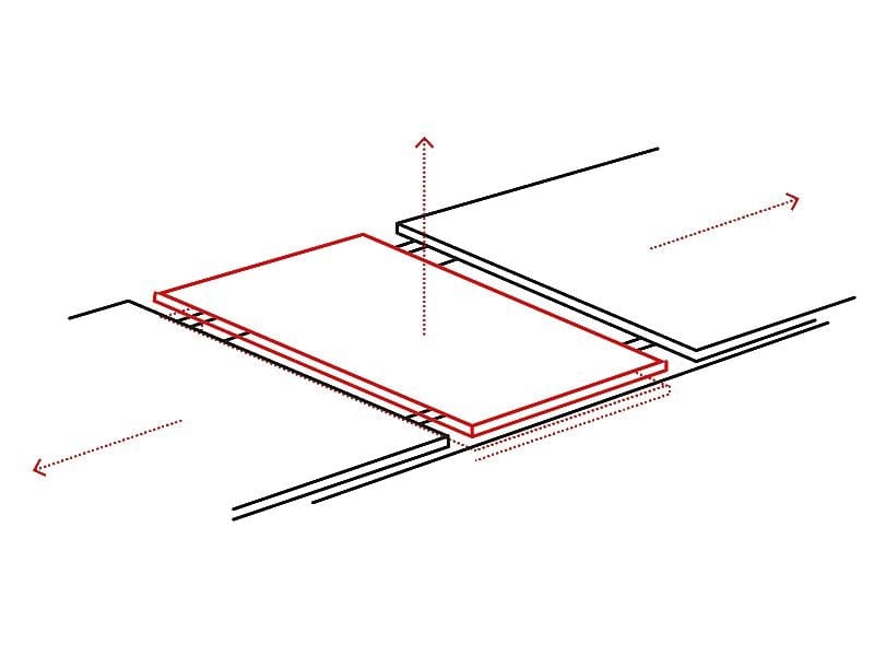 Masa extensibila din ceramica, MDF si sticla, Dorsey Gri / Nuc, L180-240xl95xH76 cm (10)