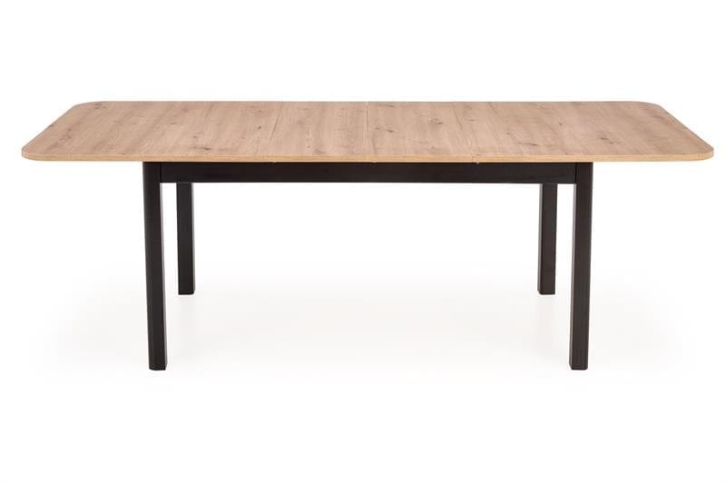 Halmar Masa extensibila din MDF si pal, Florrie Stejar Artisan / Negru, L160-240xl90xH78 cm