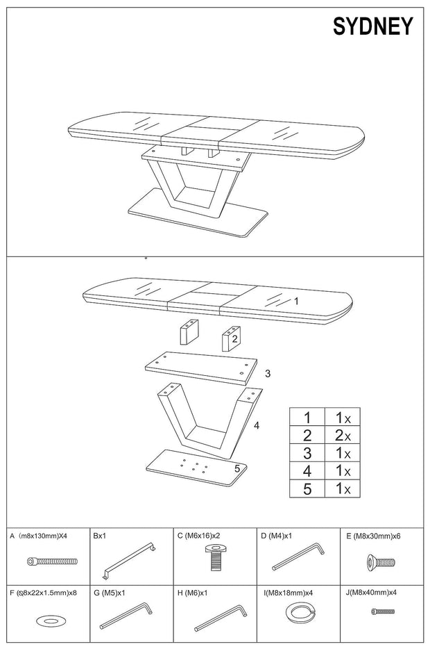 Signal Masa extensibila din MDF, sticla si metal, Sygurd Stejar / Negru, L160-220xl90xH76 cm