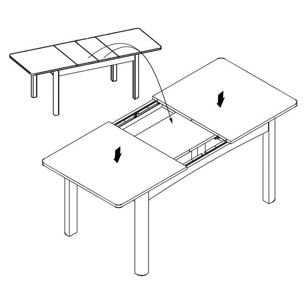 Masa extensibila din pal Desjo 42 Stejar San Remo, L136-210xl90xH76 cm (3)