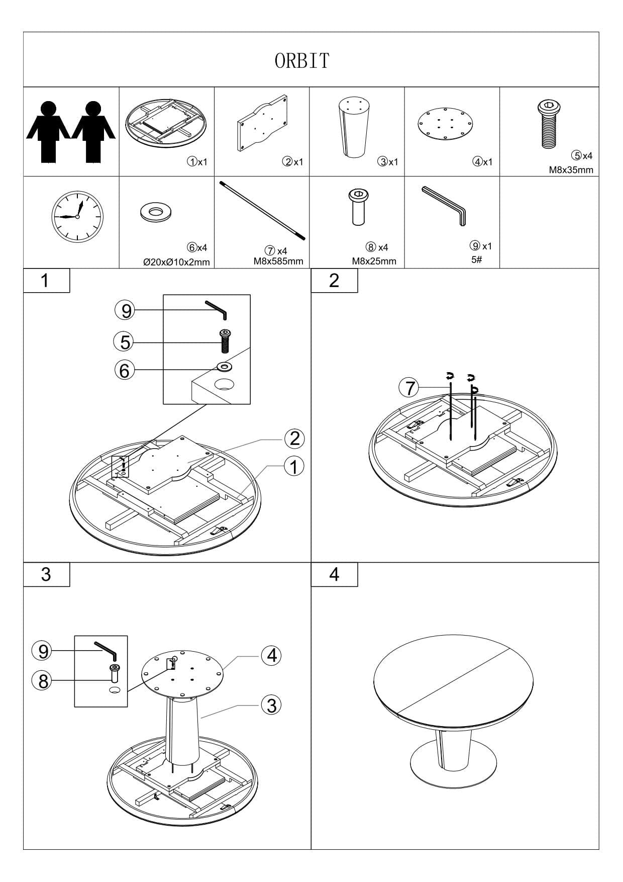 Signal Masa extensibila din sticla, MDF si metal, Orelda II Alb, L120-160xl120xH76 cm