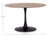 Masa rotunda din furnir, MDF si metal Bloom Large Natural / Negru, Ø120xH75 cm (3)