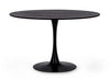 Masa rotunda din furnir, MDF si metal Bloom Large Negru, Ø120xH75 cm