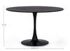 Masa rotunda din furnir, MDF si metal Bloom Large Negru, Ø120xH75 cm (2)