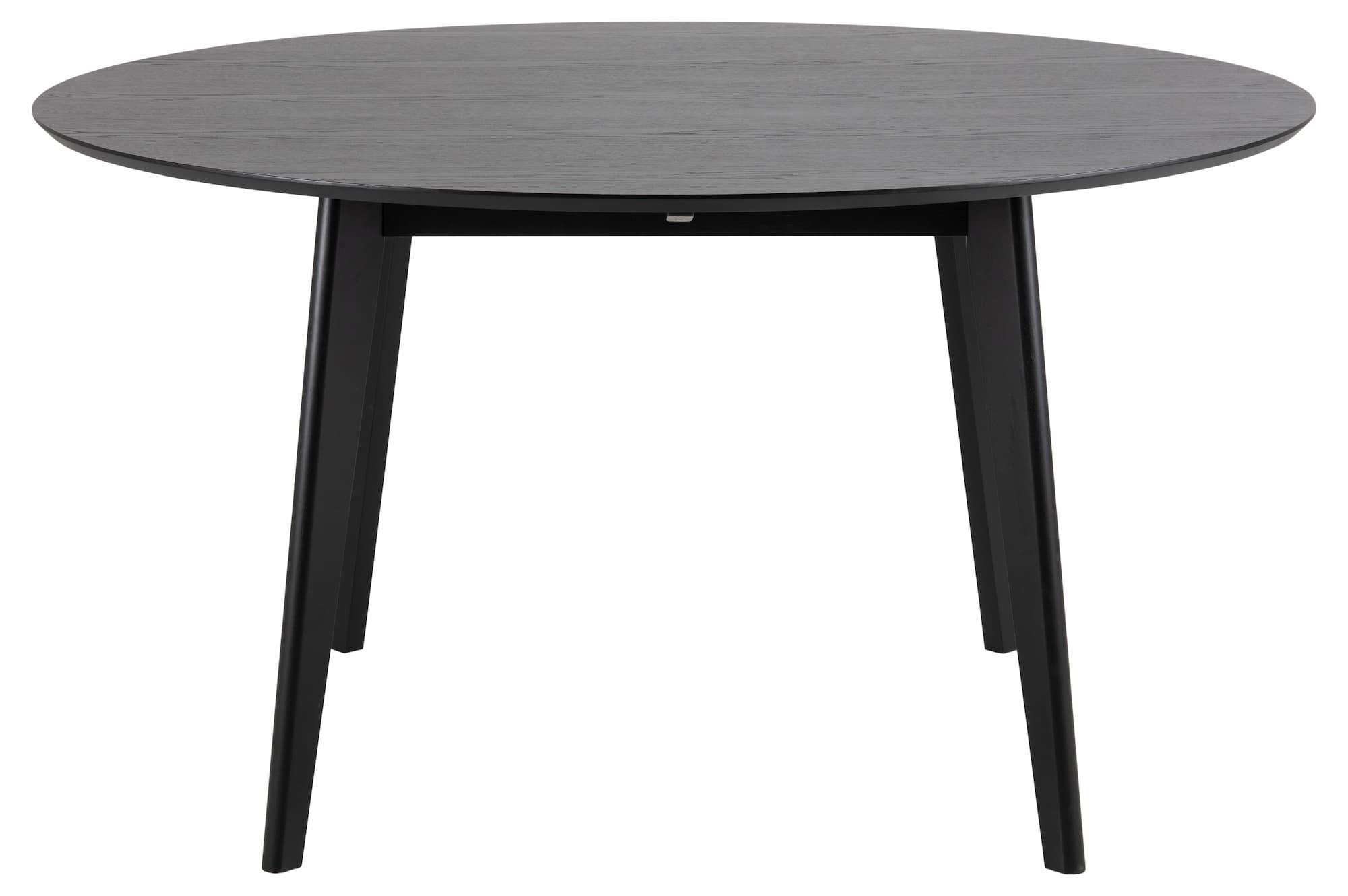 Masa rotunda din furnir si lemn de cauciuc Roxby Gri inchis / Negru, Ø140xH76 cm