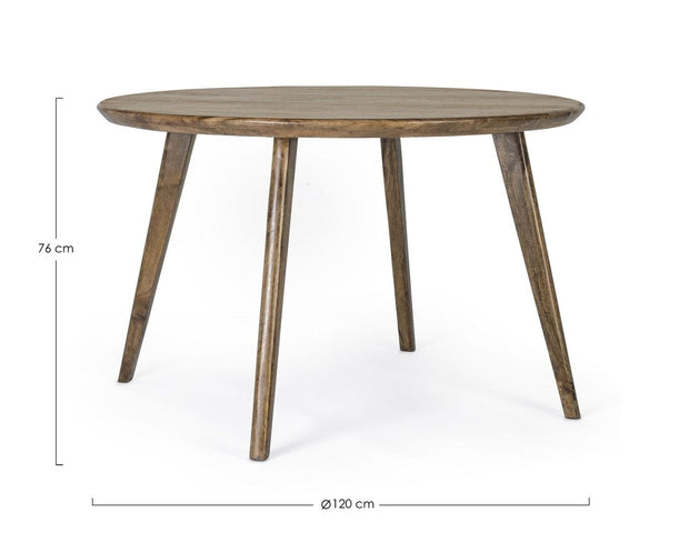 Masa rotunda din lemn de mango Sylvester Natural, Ø120xH76 cm (4)