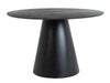 Masa rotunda din MDF, Angelie Gri Inchis / Negru, Ø120xH76 cm