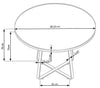 Halmar Masa rotunda din MDF, furnir si metal, Lopera II Stejar Auriu / Negru, Ø120xH78 cm