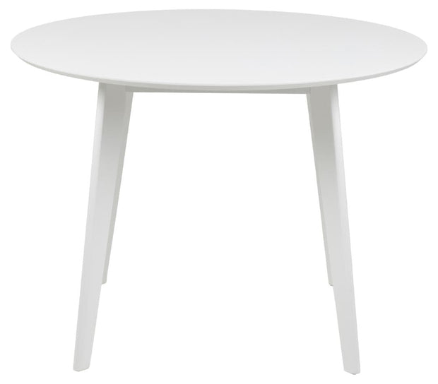 Masa rotunda din MDF si lemn, Roxby Alb, Ø105xH76 cm (1)