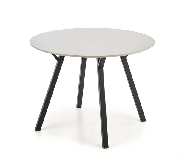 Halmar Masa rotunda din MDF si metal, Ballari Gri Deschis / Negru, Ø100xH74 cm