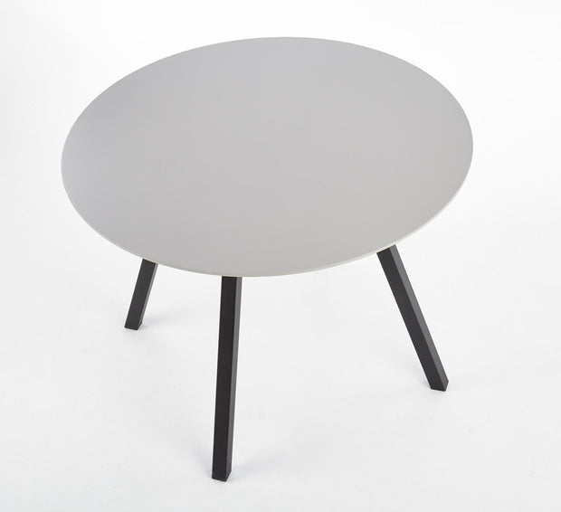 Halmar Masa rotunda din MDF si metal, Ballari Gri Deschis / Negru, Ø100xH74 cm